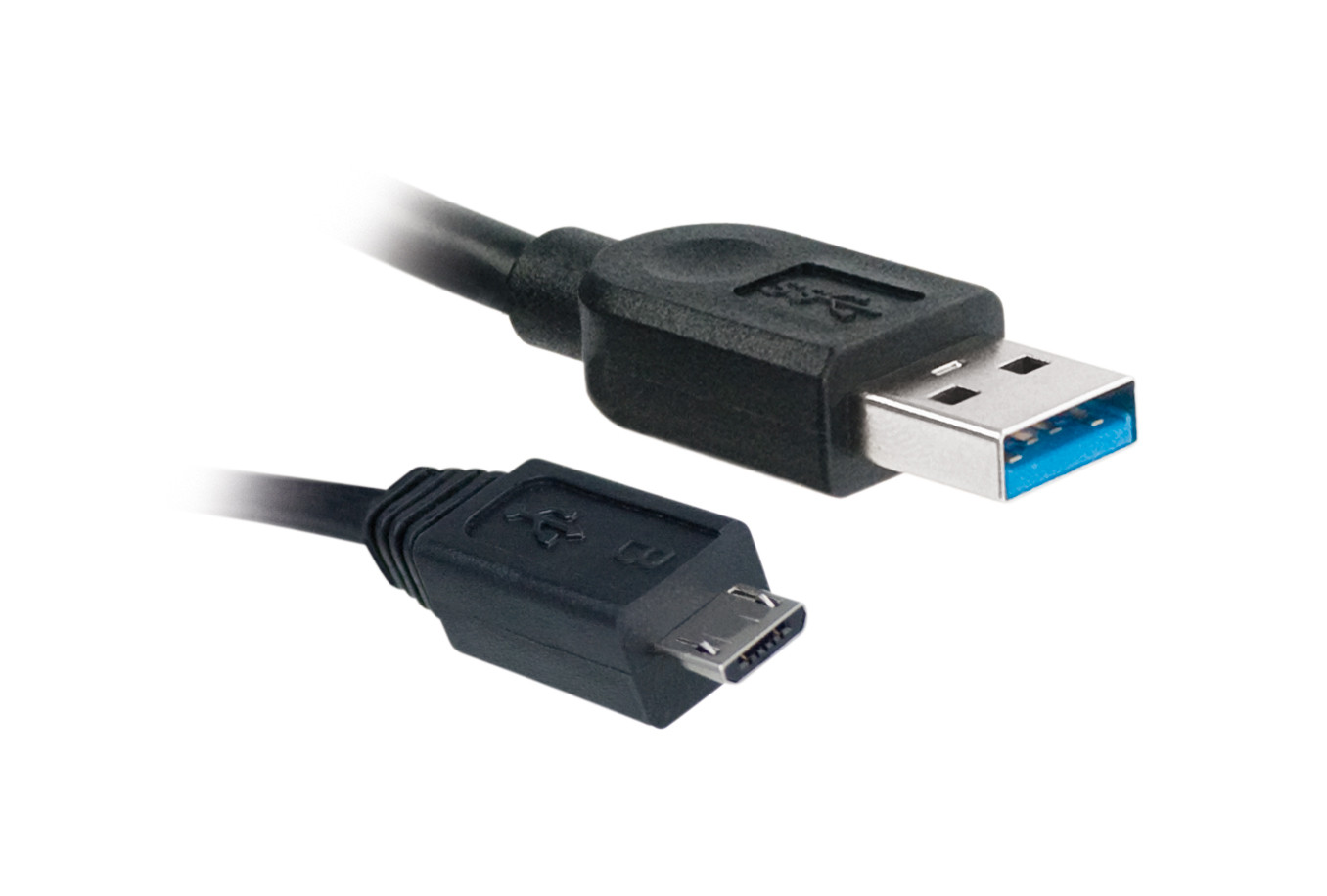 CÂBLE USB-A / MICRO-USB, USB 2.0, M / M, NOIR, 1M