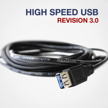 Rallonge USB 3.0 type AA M/F 0,50m - bleu