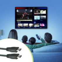 CÂBLE HDMI 1.4, CLIP, 4K, HEC, M / M, NOIR, 1M