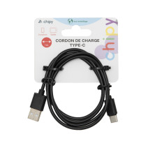 CORDON DE CHARGE USB-C 1M NOIR