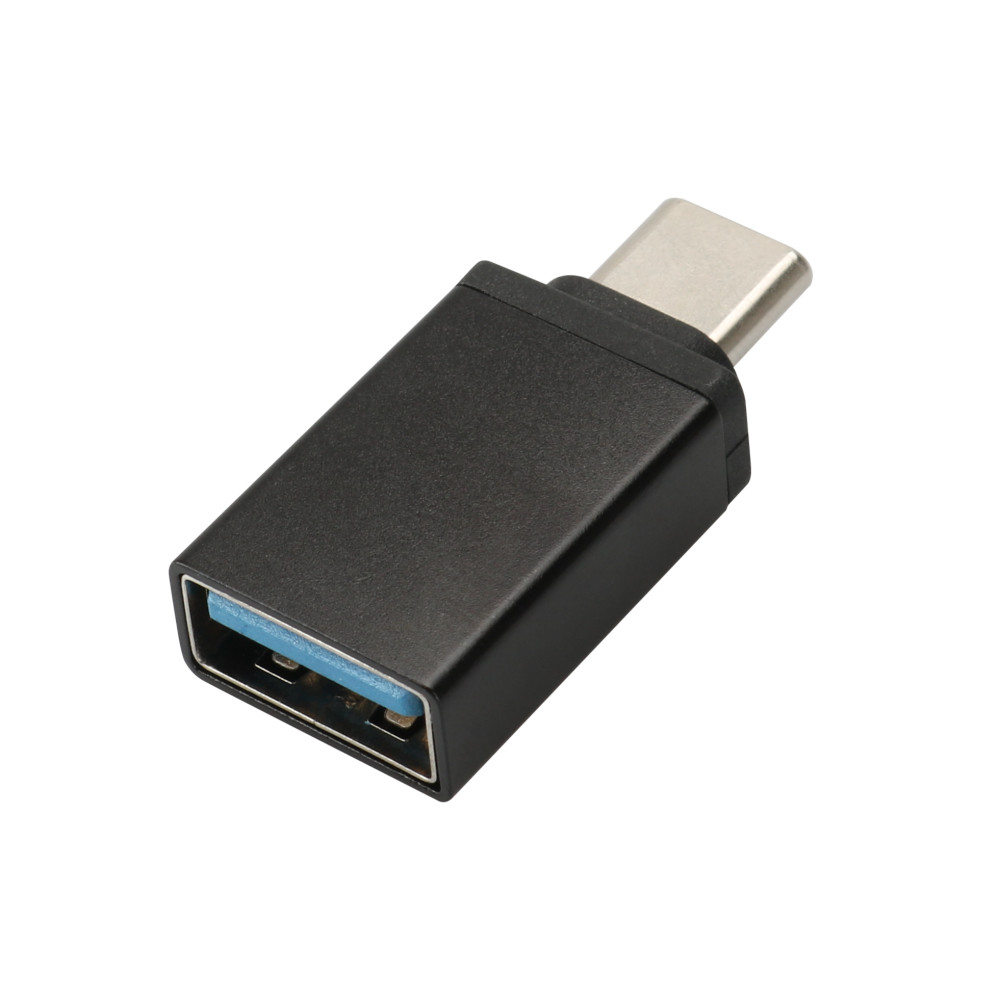 ADAPTATEUR USB-C / USB-A, USB 3.0, M / F, METAL, NOIR