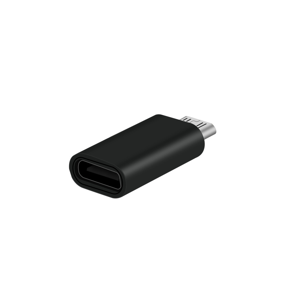 ADAPTATEUR MICRO-USB / USB-C, M / F, METAL, NOIR