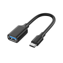 ADAPTATEUR OTG USB 2.0 TYPE-C/USB-A MÂLE/FEMELLE NOIR