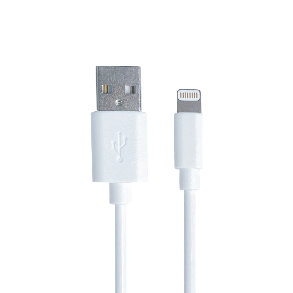 CABLE USB A/LIGHTNING MFI 3M BLANC : ascendeo grossiste Câbles