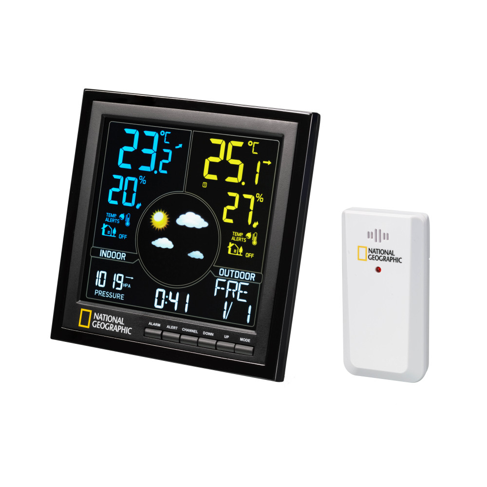 Station météo LCD couleur VA incl. 3 capteurs