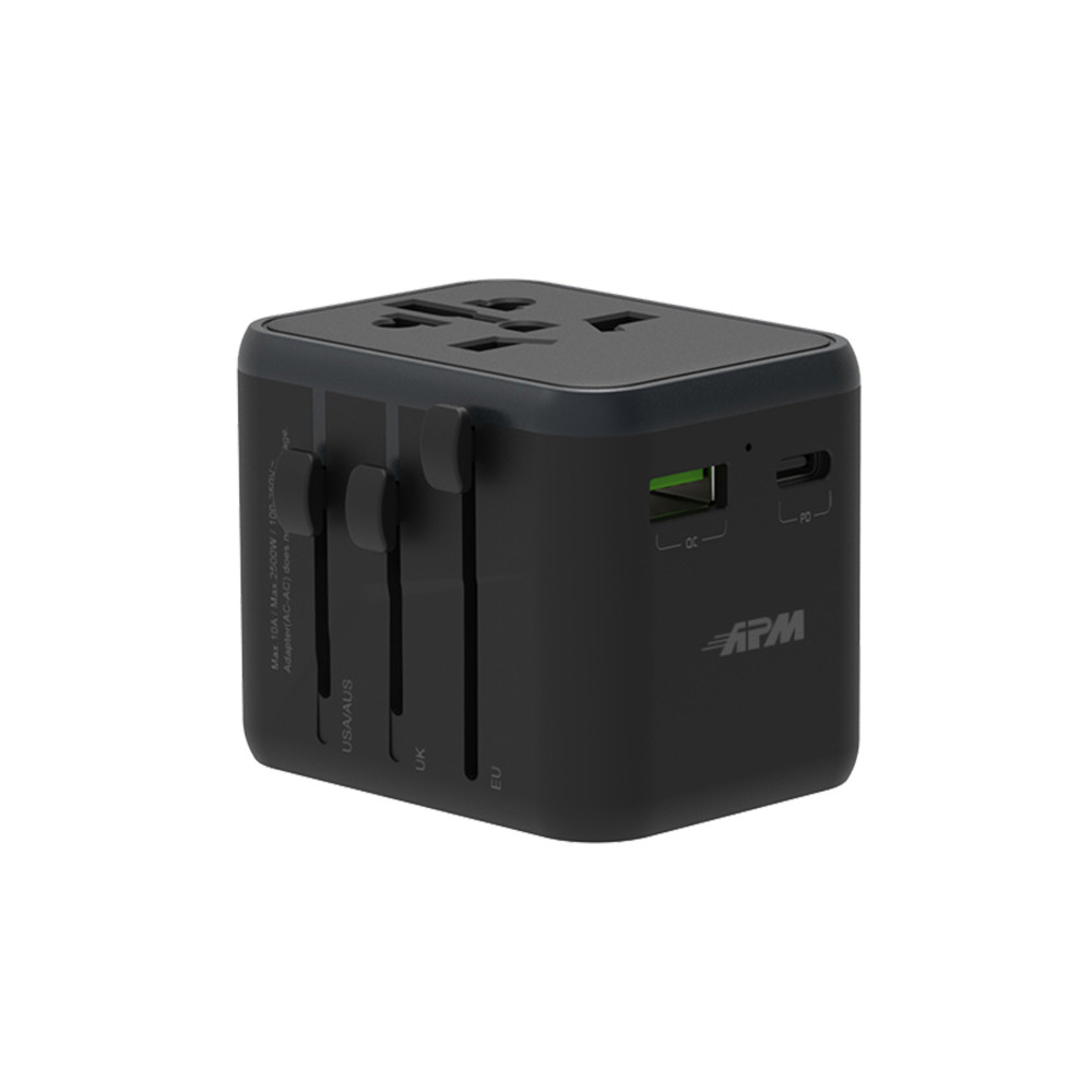 ADAPTATEUR DE VOYAGE UK/AUS/US/EUR, USB-C, USB-A