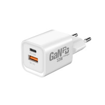 CHARGEUR SECTEUR, GAN, DUAL, 1 USB-C / 1 USB-A, PD 33W, BLANC