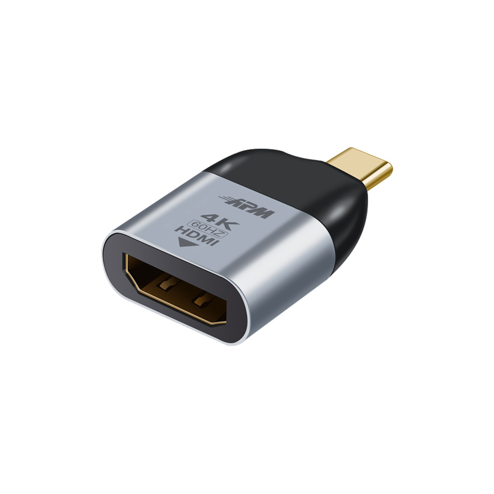 Adaptateur vidéo USB-C mâle vers HDMI mâle, noir