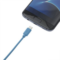 CABLE MICRO USB BLEU 1M