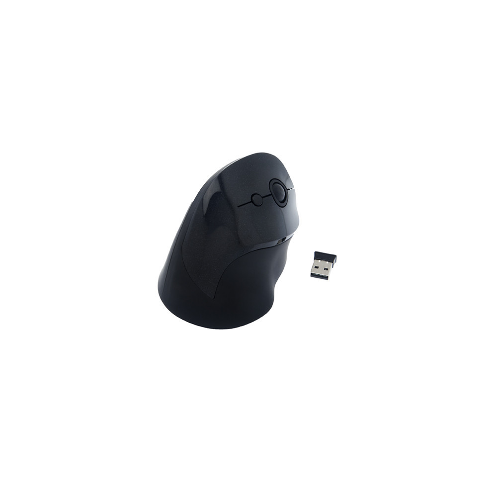 SOURIS ERGONOMIQUE SANS FIL NOIRE POUR DROITIER