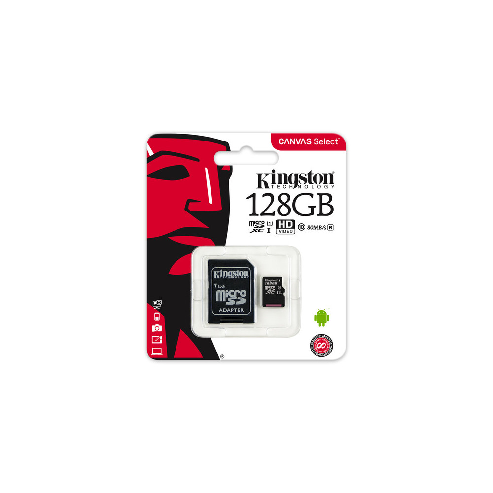 CARTES MICRO SD + ADAPTATEUR 128 GB