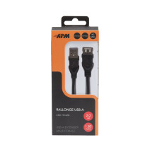 Rallonge USB 2.0 A-A M / F Noir - 1m - 2090065 • Neklan