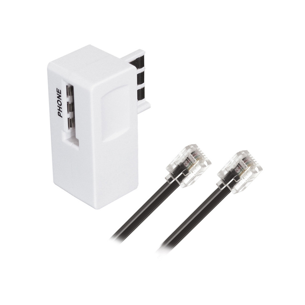 Câble adaptateur RJ45 à RJ11 2M – (BOX à téléphone) – Urgence