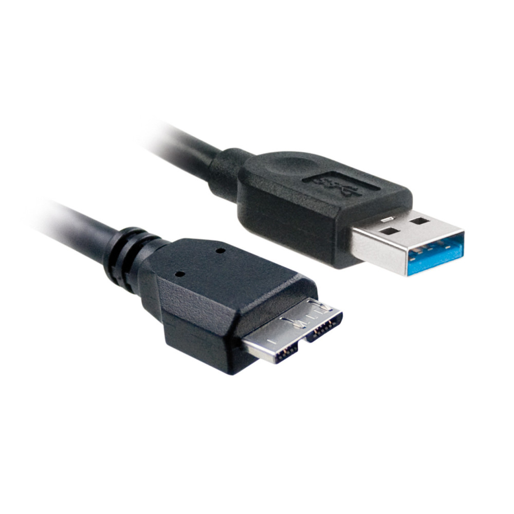 CORDON USB 2.0, Type A mâle - Type B-micro, 1m, noir