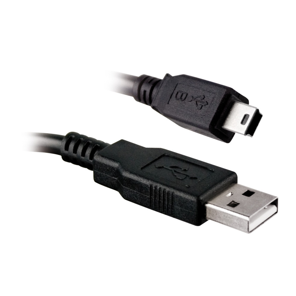 CÂBLE USB-A / MINI-USB, USB 2.0, M / M, NOIR, 1M