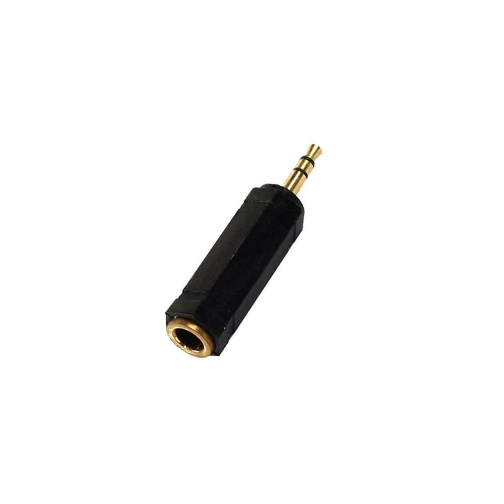 ADAPTATEUR JACK 6.35 / JACK 3.5, STEREO, F / M, NOIR