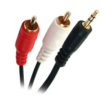 CÂBLE JACK 3.5 / 2 RCA,...