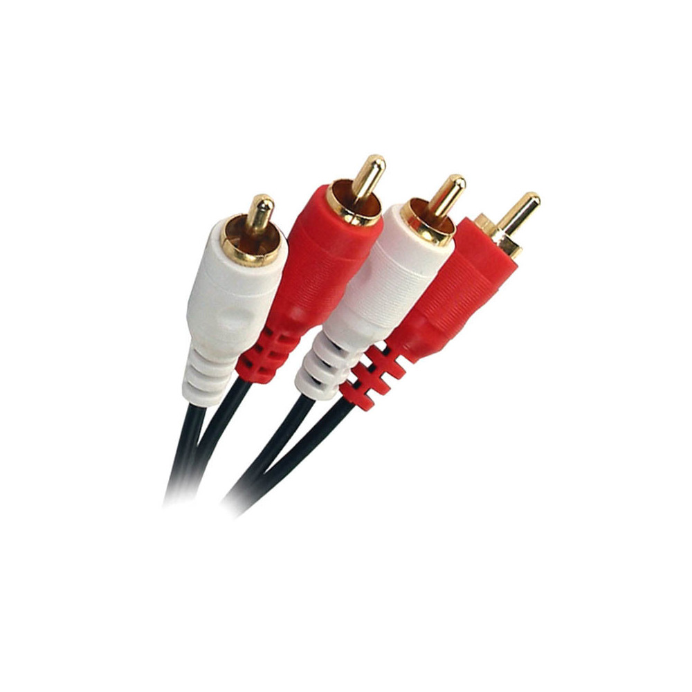 CÂBLE JACK 3.5 / 2 RCA, STEREO, M / M, NOIR, 1.5M