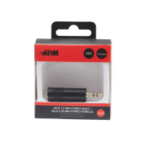 ADAPTATEUR JACK 6.35 / JACK 3.5, STEREO, F / M, NOIR