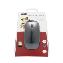 SOURIS OPTIQUE NOIRE SANS FIL USB 1600DPI