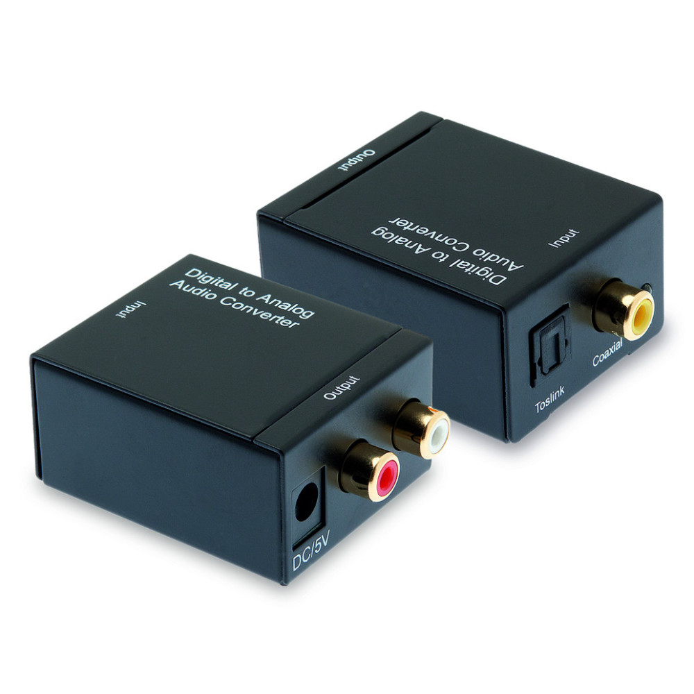 15€ sur Convertisseur Audio Numérique Optique Coaxial Toslink vers  Analogique Audio Convertisseur Stéréo RCA L/R Adaptateur AC1219 -  Connectique Audio / Vidéo - Achat & prix