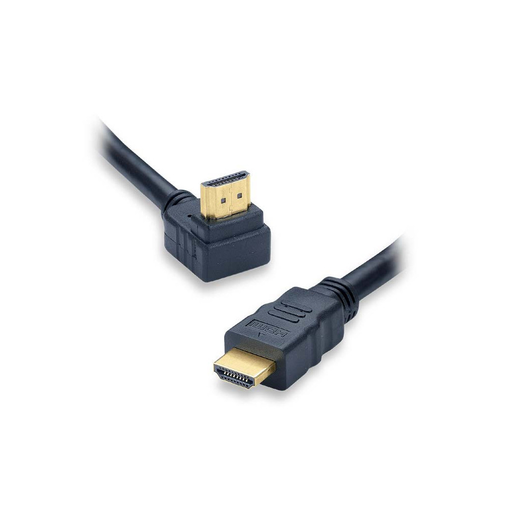 CABLE HDMI M/M COUDE PLUGS PVC GOLD 1.80M