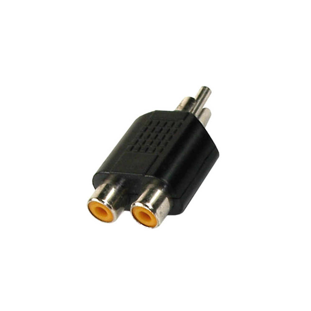 Adaptateur RCA mâle / 2 RCA femelles