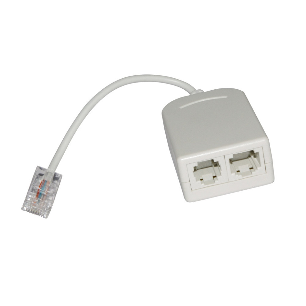 ADAPTATEUR RJ45 / RJ45 / RJ11, M / F / F