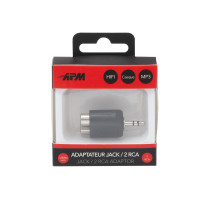 Adaptateur Jack 3.5 F vers 2 RCA M - Connectique TV/Hifi/Video