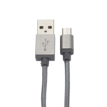 CABLE MICRO USB 2A M/M GRIS...