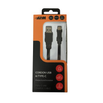 CORDON USB mâle Type C - HDMI mâle, 2m, noir