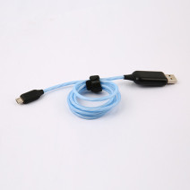 CABLE MICRO USB LED BLEU 1...