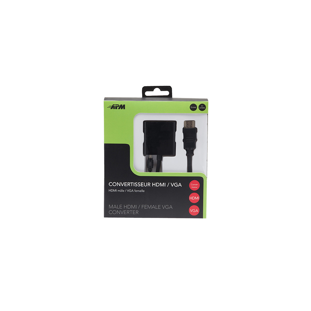 VALUE Câble adaptateur HDMI-VGA, HDMI M-VGA F - SECOMP France