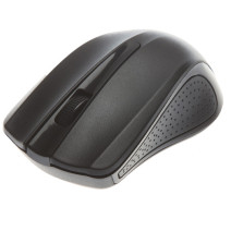 Mini souris optique sans fil Maxxter, noire, avec piles.