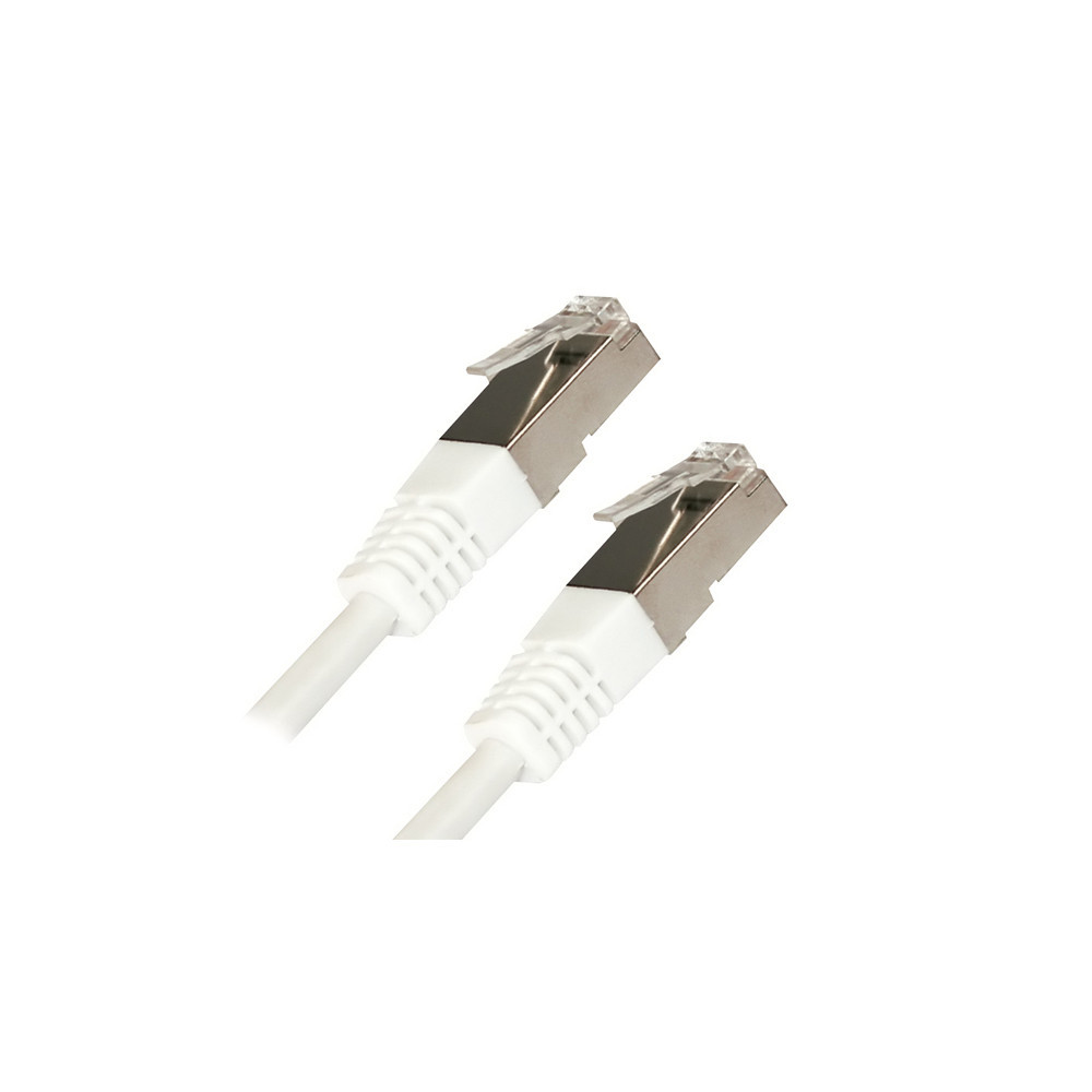 CÂBLE RJ45, CAT 8, S/FTP, DROIT, BLANC, 1M