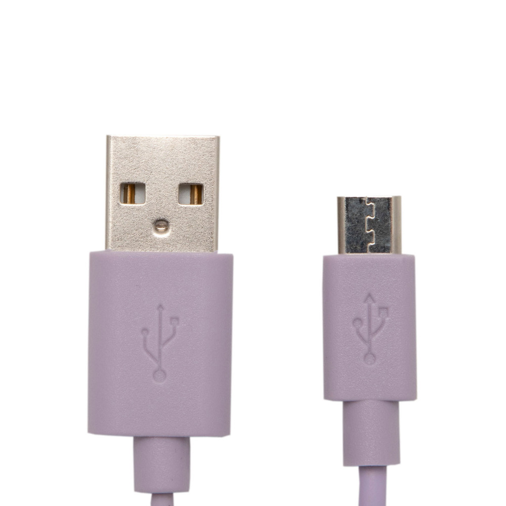 CABLE MICRO USB VIOLET 1M
