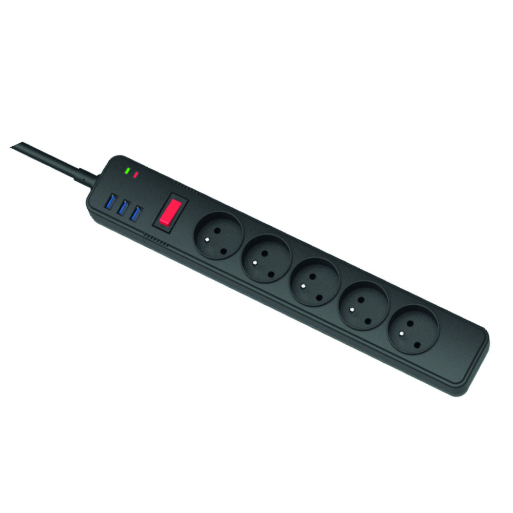 Tour multiprises 8 prises + 3 ports USB, Multiprises