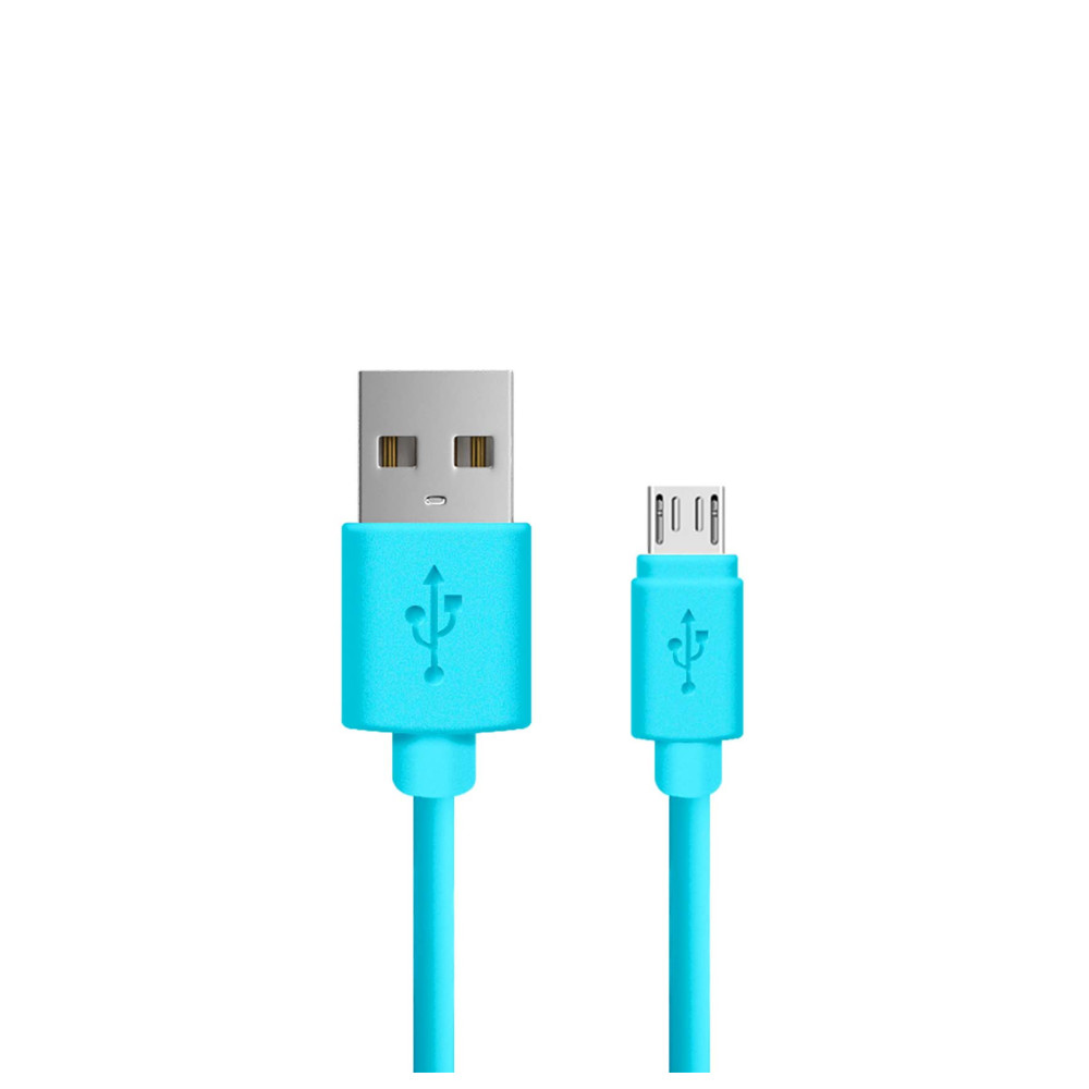 CÂBLE USB-A / MICRO-USB, USB 2.0, M / M, BLEU, 1M