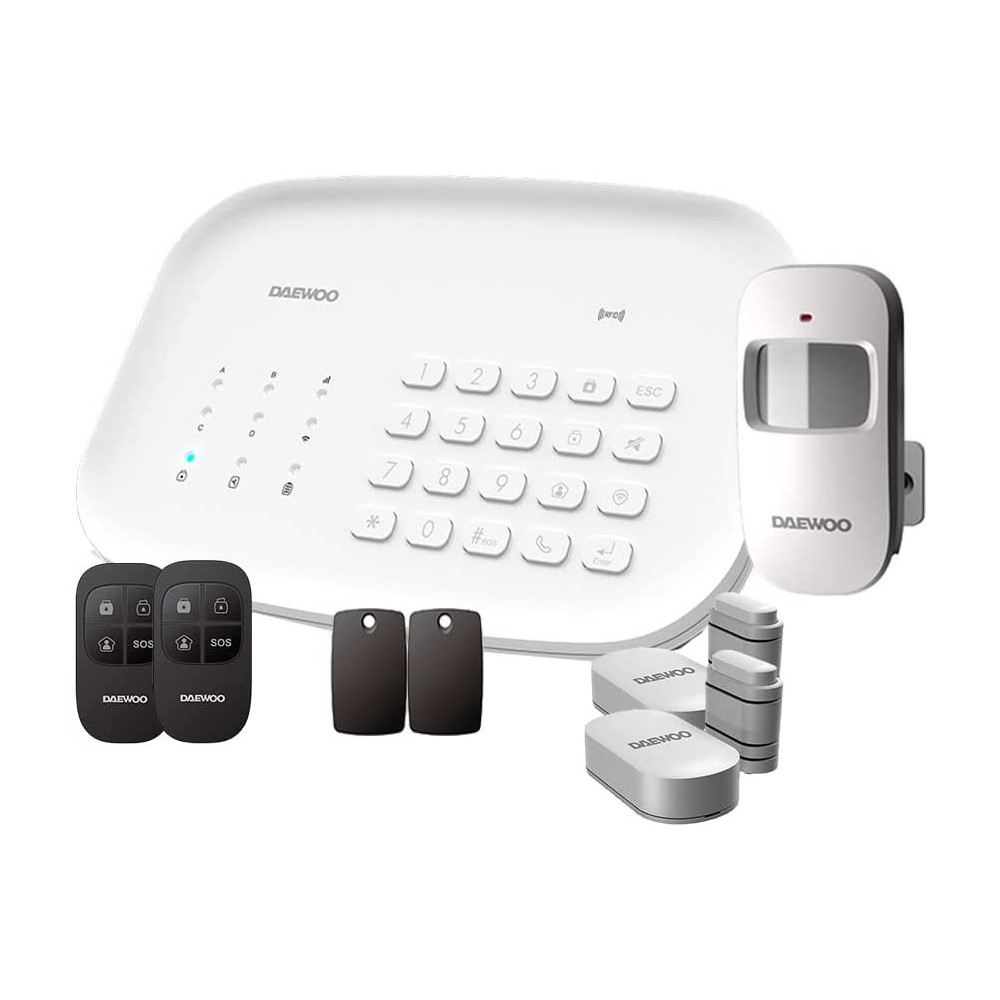 Daewoo Pack Home, Alarme Maison Sans Fil Wifi/gsm Connectée