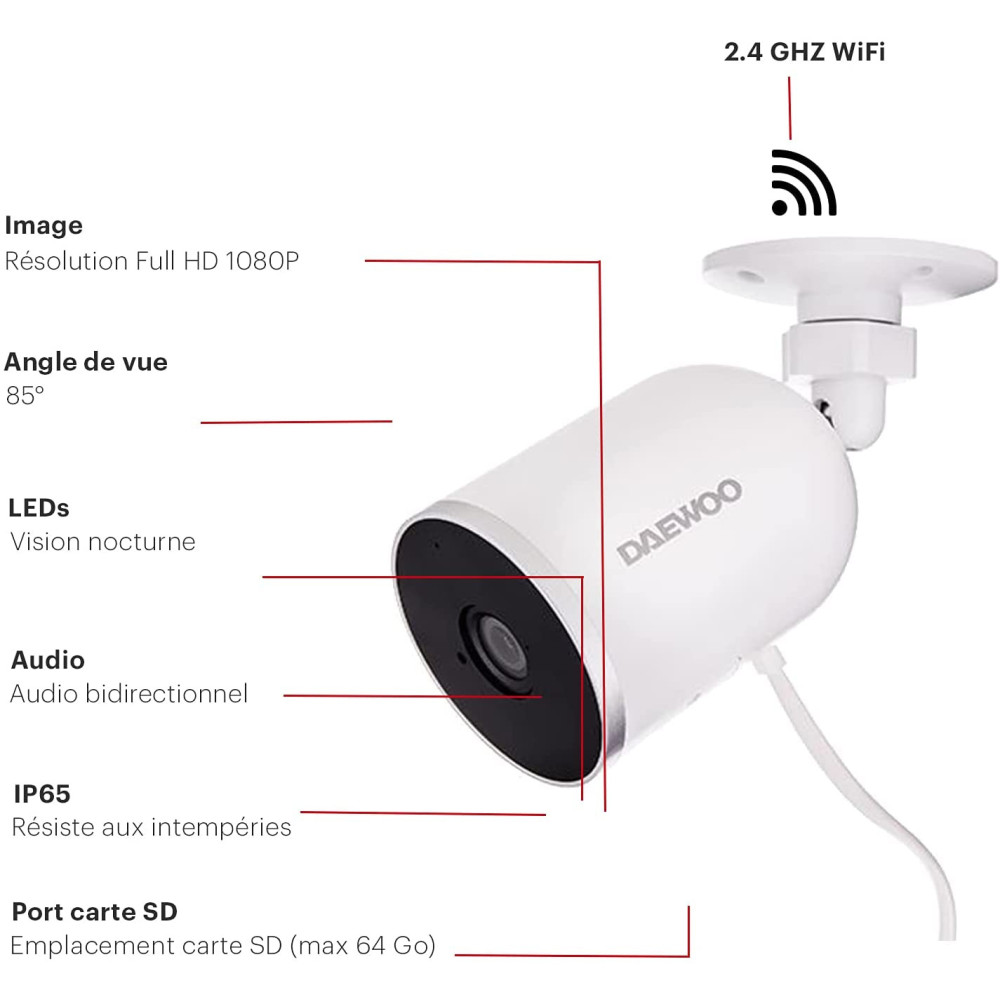 Caméra de surveillance extérieure wifi solaire motorisée