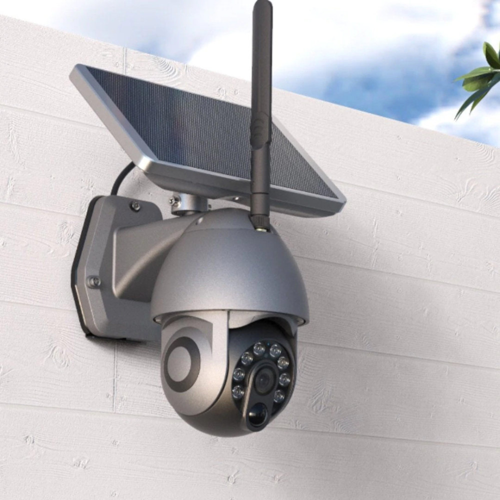 Caméra de surveillance extérieure wifi solaire motorisée